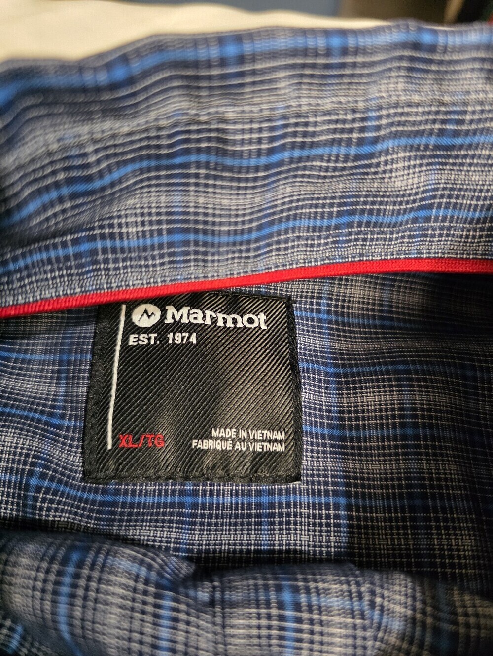 Marmot Eldridge Short-Sleeve Blue Plaid Button-Down Shirt In Artic Navy Size XL - Picture 11 of 12